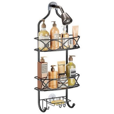 Etagère de Douche, Etagere douche à suspendre, pas besoin de percer, Pour porte-serviettes gel douche et shampooing, KINSI