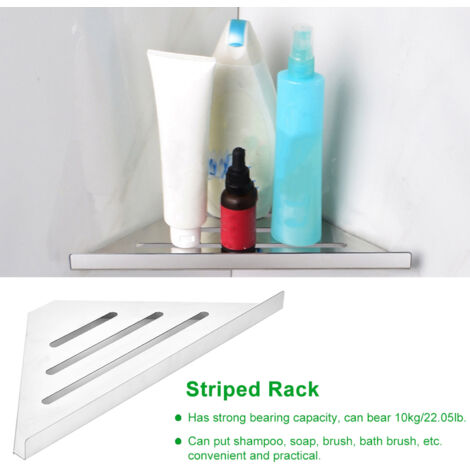 Étagère de Douche étagères de Salle de Bain, étagère de Rangement de Salle de Bain étagère D'angle de Douche, étagères de Salle de Bain en Acier Inoxydable Panier de Rangement(Coup de poing)