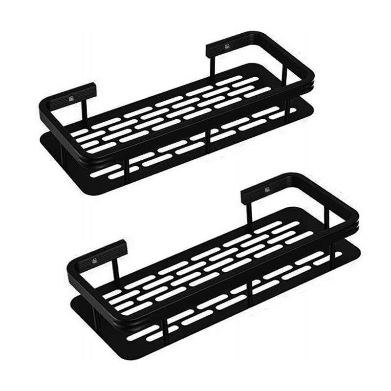 ÉTAGÈRE DE DOUCHE Métal Noir LOFT Double 2x