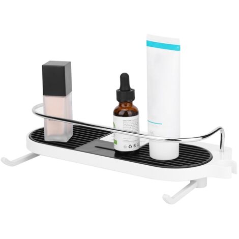 Étagère de Douche Multifonction avec Porte-Savon et Support de Pommeau de Douche Amovible
