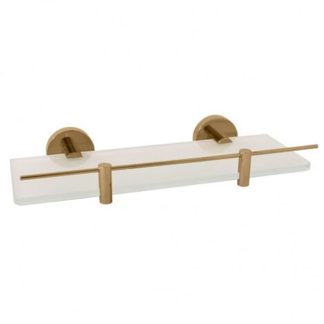 Etagère de douche murale COLORADO avec rail en laiton doré 30 cm