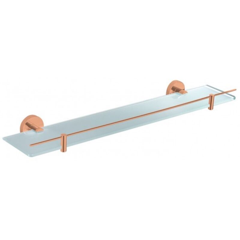 Etagère de douche murale COLORADO avec rail en laiton rose gold brossé 60 cm