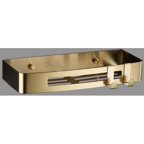 Étagère de Douche Murale Or Brossé - Panier de Rangement Salle de Bain 1 Niveau (1 Pièce)