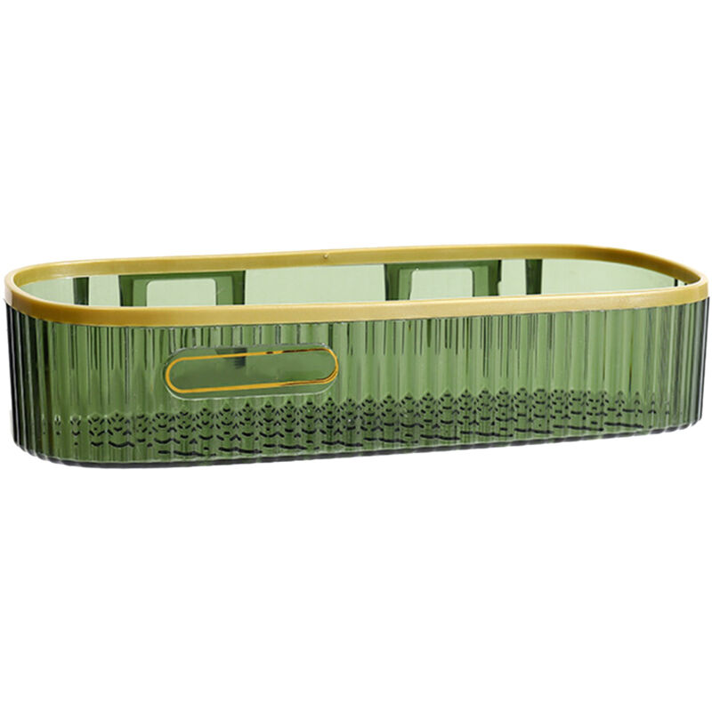 Étagère de douche murale sans perçage, rangement salle de bain, support long étroit vert foncé