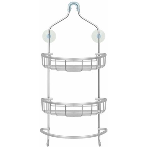 Étagère de douche Myla Montage sans perçage avec ventouses 3 Étages Aluminium