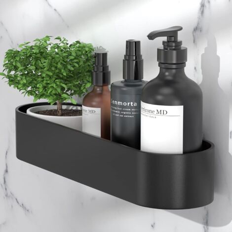 Étagère de douche -panier de douche avec support de rangement -Auto-adhésif sans clous -Aluminium spatial