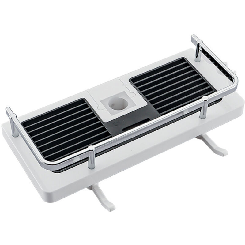 Tagère de douche pour rail de douche sans perçage, étagère de salle de bain, organisateur de douche avec boucle et crochet de pommeau de douche pour