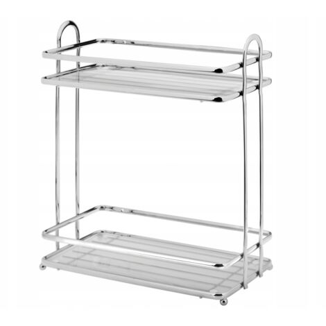 Étagère de douche rectangulaire Blanca chromée