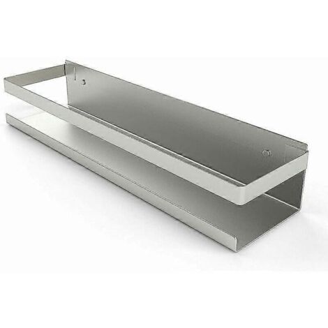 Étagère de douche sans perçage, étagère de salle de bain en acier inoxydable SUS304, auto-adhésive, finition brossée, 30 cm