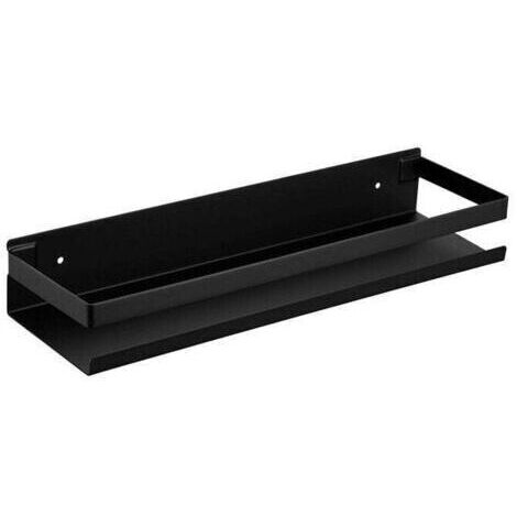 Étagère de Douche Sans Perçage, Étagère Salle de Bain Acier Inoxydable, Noir mat - 30 cm