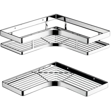Étagère de douche sans perçage – Fixation murale – Organisateur multifonctionnel – Cuisine et salle de bain
