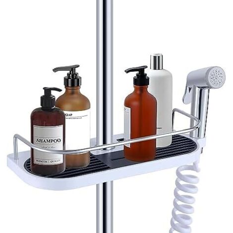 Étagère de douche sans perçage pour barre de douche - douche de salle de bain