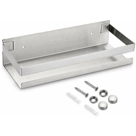 étagère de douche suspendre en acier inox panier de cuisine mural pour rangement (argent,23CM)--