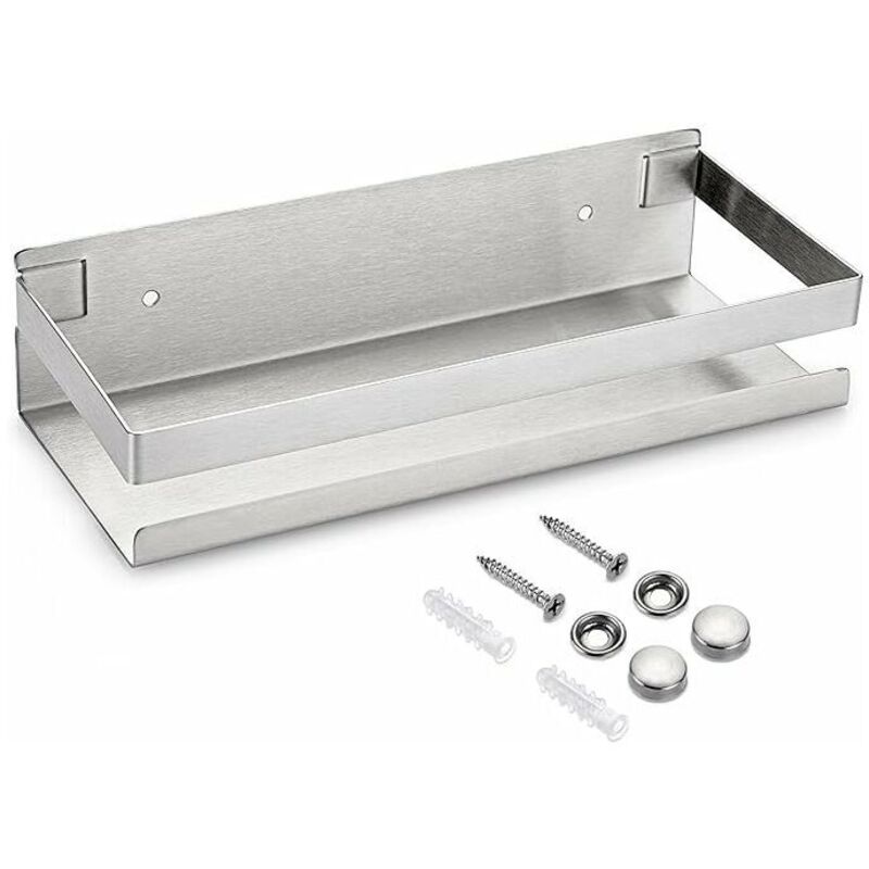 Tagère de douche suspendre en acier inox panier de cuisine mural pour rangement (argent,23CM)- Trimec