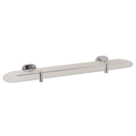 Etagère de douche YUKON en verre et laiton chromé 50 cm