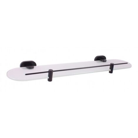 Etagère de douche YUKON en verre et laiton noir mat 50 cm