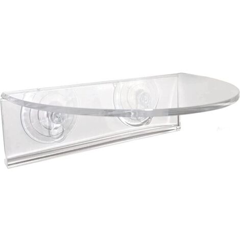 Étagère de fenêtre pour Plantes, étagères en Acrylique Transparent - Porte-Plante d'intérieur à Ventouse - Rallonge de seuil de fenêtre en Verre ,20cm