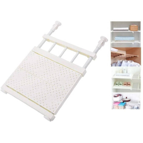 étagère De Penderie Télescopique Réglable 42cm Extensible De 75-120cm Acier