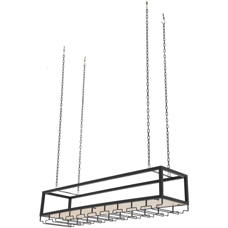 Tagère de plafond, étagère en verre à vin pour le plafond, étagère à vin, étagère décorative réglable en hauteur, support de plafond, pour bars,