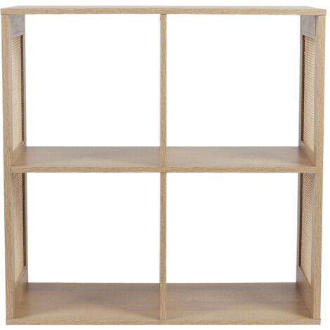 Etagère de rangement 4 cases en cannage BALI