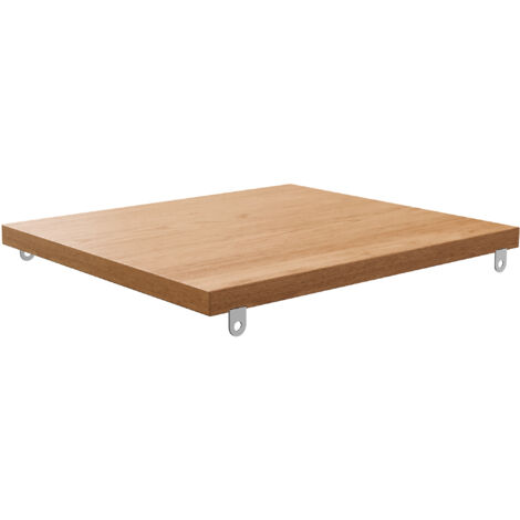 Étagère de rangement 40 cm en bois naturel pour salle de bain. Fournie avec matériel de fixation,utilisable seule ou en complément.