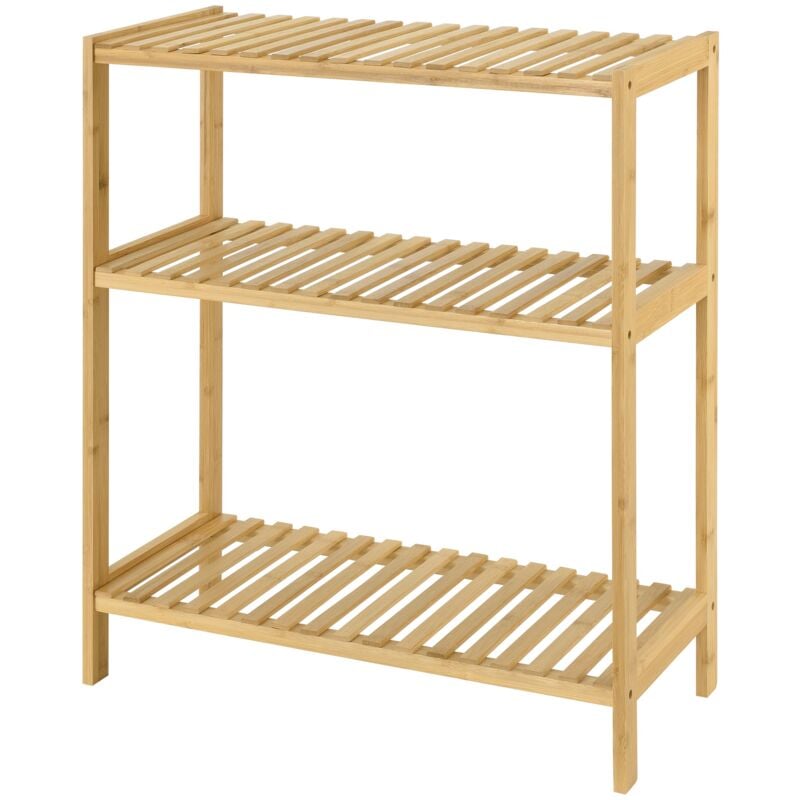 Tagère de rangement 58 x 26 x 66 cm en bambou