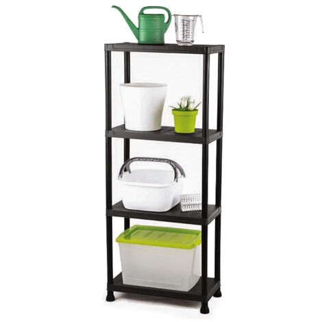 etagère de rangement - 60 x 30 x 138 cm - 4 étagères