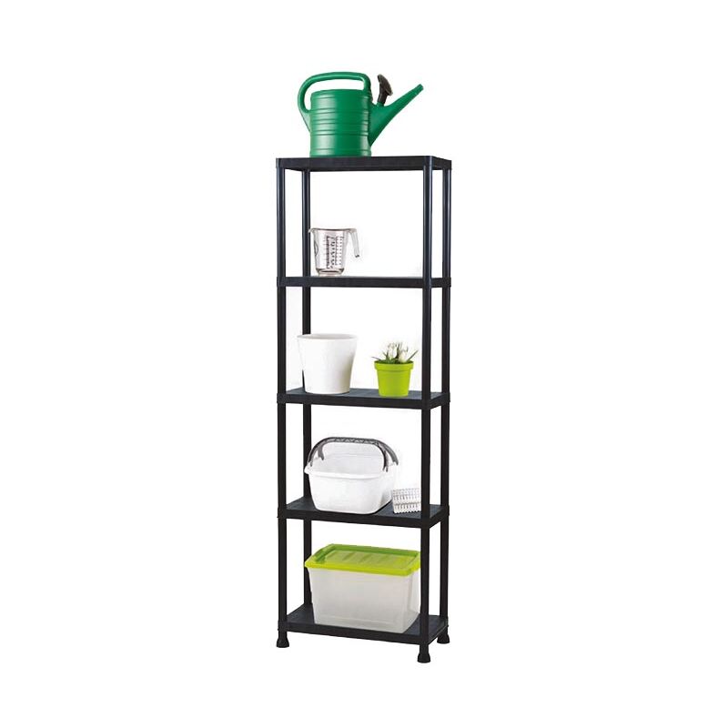 Perel Étagère de rangement avec 5 étagères, montage sans outil, inclut des supports de fixation murale, capacité de charge de 20 kg par étagère, 80 x