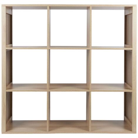 Etagère de rangement 9 cases Saulk en bois
