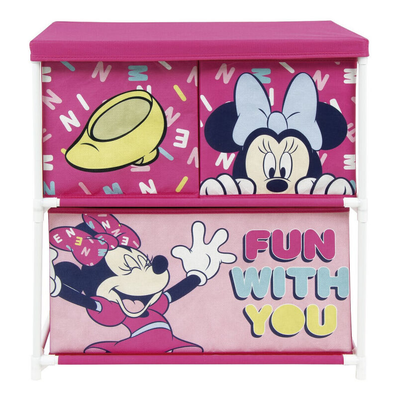 Meuble de rangement à 3 paniers Disney Minnie