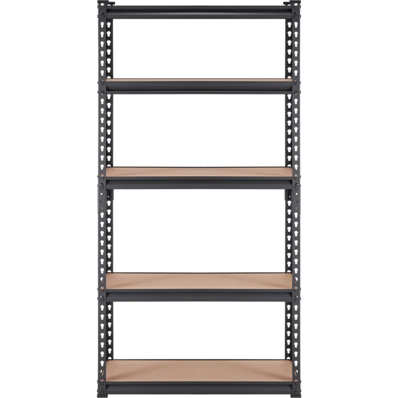 Tagère de rangement à 5 niveaux Mophorn organiseur en métal robuste et réglable, capacité de 2000 lb, 30 po l x 12 po l x 60 po h, noir pour cuisine,