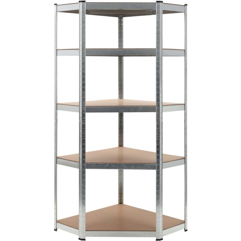 Étagère de rangement Argenté 75x75x180 cm Acier et MDF vidaXL - Argent