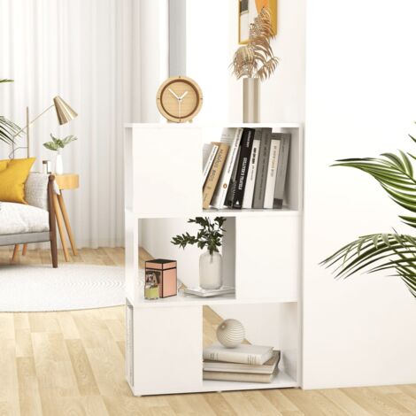 Étagère de Rangement Bibliothèque, Séparateur de pièce, Montage facile, Blanc 60x24x94 cm Aggloméré OIB5715E