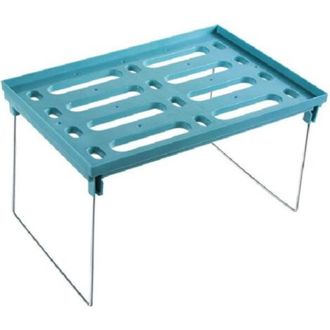 Étagère de Rangement de Cuisine Pliante, Combinaison d'épices, Organisateur de comptoir Multifonction, Accessoires pour la Maison,Bleu-Fei Yu