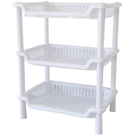 Étagère de rangement de douche à 3 niveaux, antirouille, en plastique.