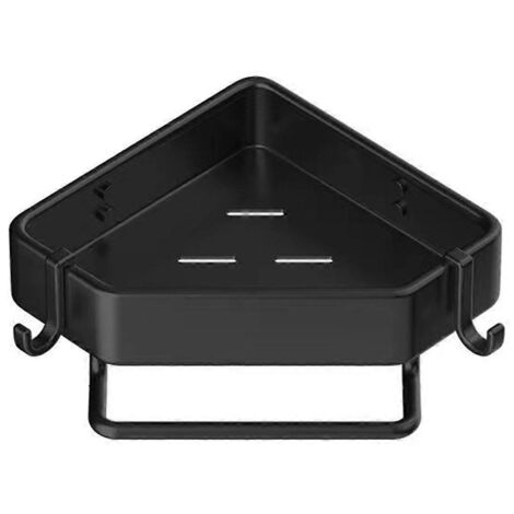 Étagère de rangement de salle de bain, support de douche, étagères d'angle noires