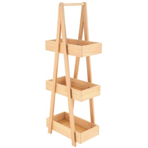 Étagère de rangement Desserte 3 niveaux en Bois H 80 cm - TENDANCE
