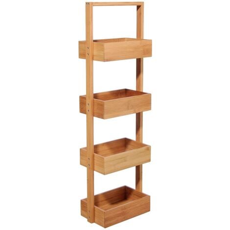 5FIVE SIMPLY SMART Étagère de rangement Desserte 4 niveaux en Bambou H 88 cm - Five