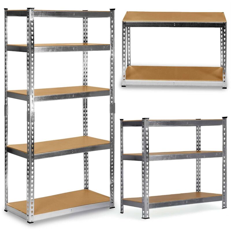 Étagère de rangement en métal 183 x 90 x 40 cm Humberg HR-853 argent