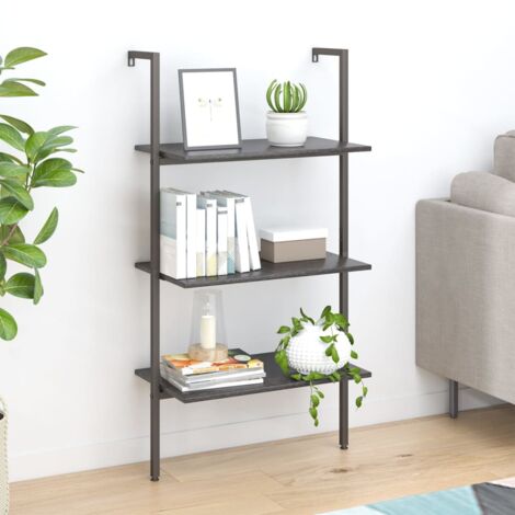 Étagère de rangement, Étagère inclinée à 3 niveaux Noir 64x35x120,5 cm WFE915250 DESIGN IN