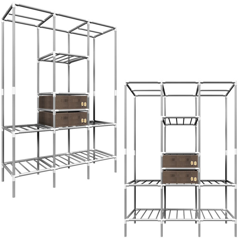 étagère de rangement fura 128x44,5x178 cm - silber