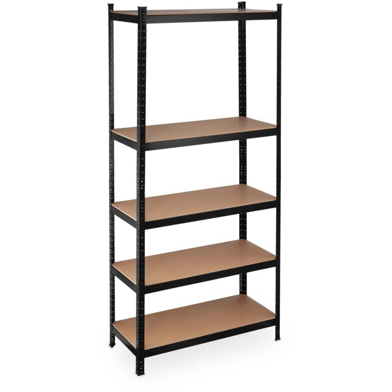 Northix - Etagere de rangement hauteur 220 cm noire
