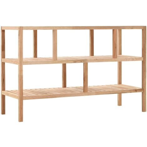 Étagère de Rangement Moderne de salle de bain Bois de noyer massif 100 x 40 x 65 cm - DH58881