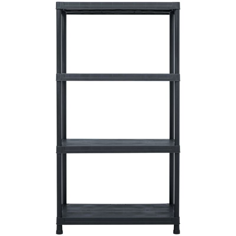 Étagère de rangement Noir 100 kg 60x30x138 cm Plastique