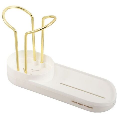 Étagère de rangement pour évier FlkwoH, porte-torchons, éponges, brosses à récurer