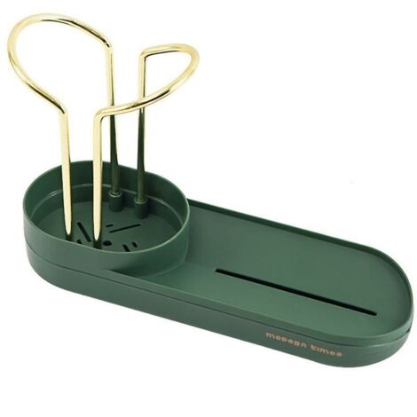 Étagère de rangement pour évier FlkwoH, porte-torchons, éponges, brosses à récurer