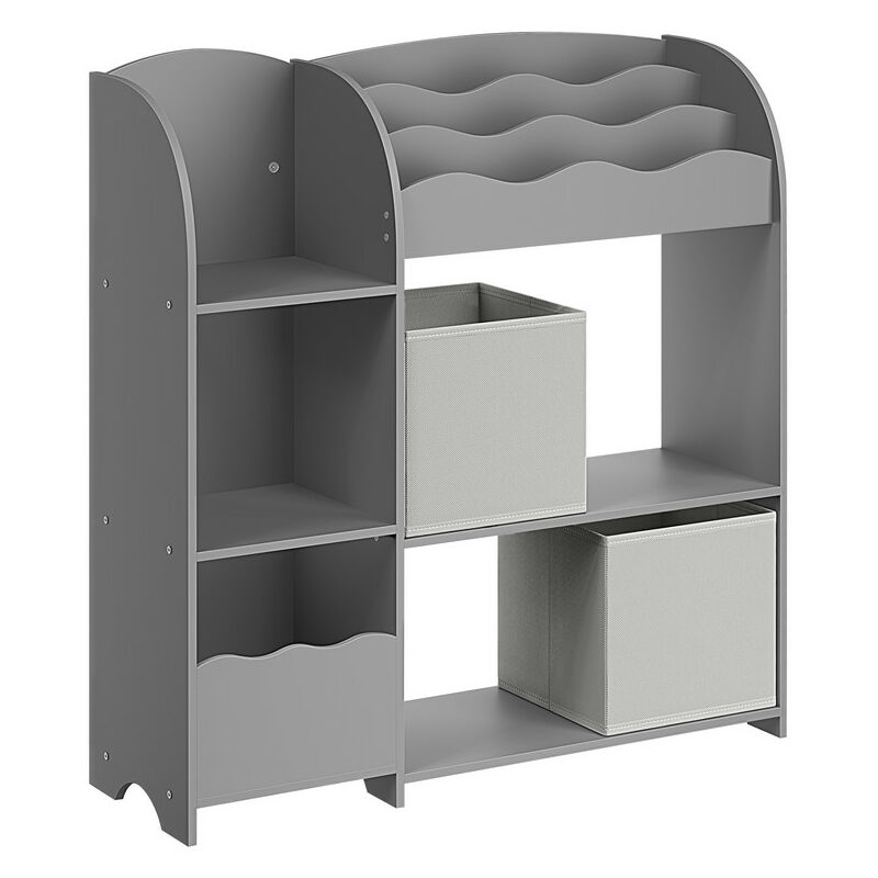 SONGMICS Étagère de Rangement pour Enfants, Bibliothèque, pour Livres et Jouets, Organisateur avec 2 Boîtes de Rangement, pour Salle de Jeux, Chambre SONGMICS Étagère de Rangement pour Enfants, Bibliothèque, pour Livres et Jouets, Organisateur avec 2 Boîtes de Rangement, pour Salle de Jeux, Chambre