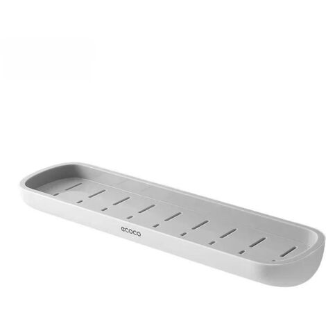 Étagère de rangement pour salle de bain Coco italienne, gris standard, sans porte-serviettes, fixation murale non perforée, étagère de rangement multifonctionnelle pour bonde.