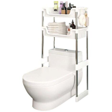Étagère de rangement pour toilettes, support de rangement sur pied, organisateur de salle de bain pour petits espaces