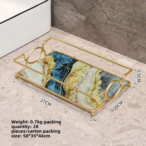Étagère de rangement pour toilettes Xinghe, petite taille, à un seul niveau, sans perçage, légère et luxueuse, plateau de bureau pour cosmétiques et soins de la peau